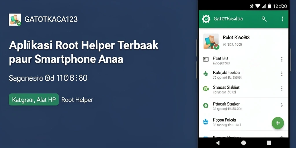 Antarmuka GATOTKACA123 yang intuitif untuk Root Helper.