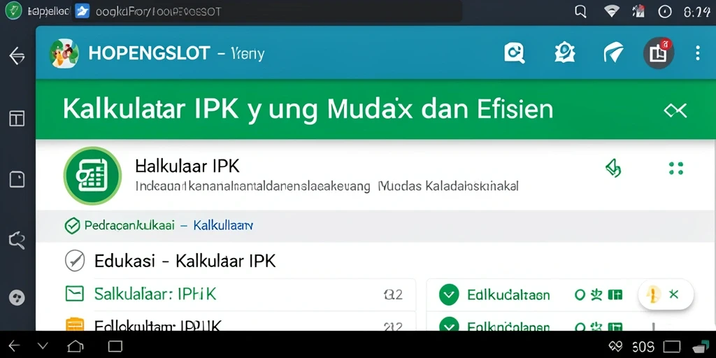 Antarmuka HOPENGSLOT yang sederhana untuk kalkulasi IPK.