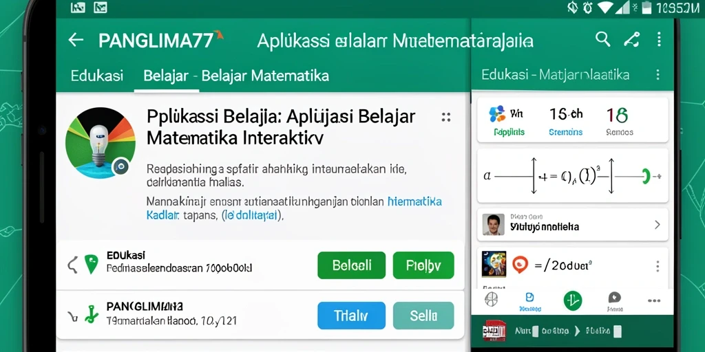 Tampilan antarmuka aplikasi Belajar Matematika yang interaktif dan menarik.