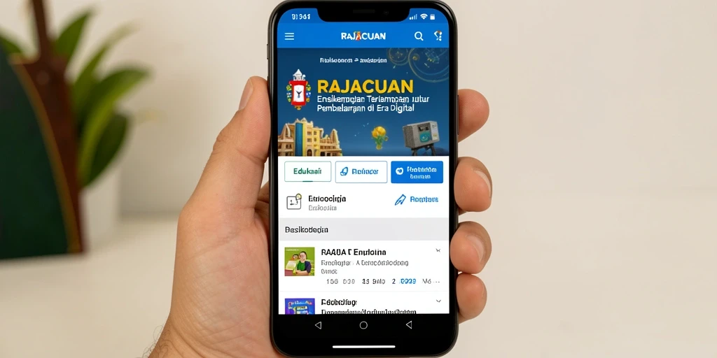 Antarmuka pengguna RAJACUAN yang menarik dan informatif.