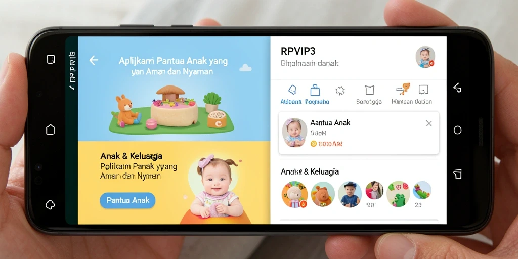 Antarmuka RPVIP3 yang intuitif untuk Pantau Anak.