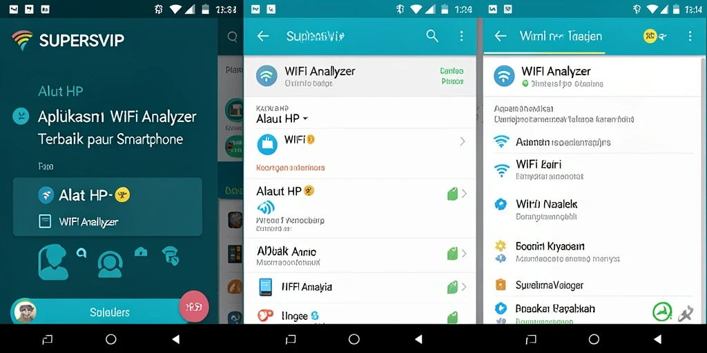 Antarmuka SUPERSVIP menampilkan analisis jaringan WiFi secara jelas dan informatif.