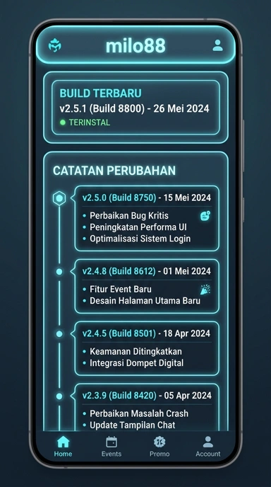 Riwayat Versi Aplikasi milo88 untuk Android